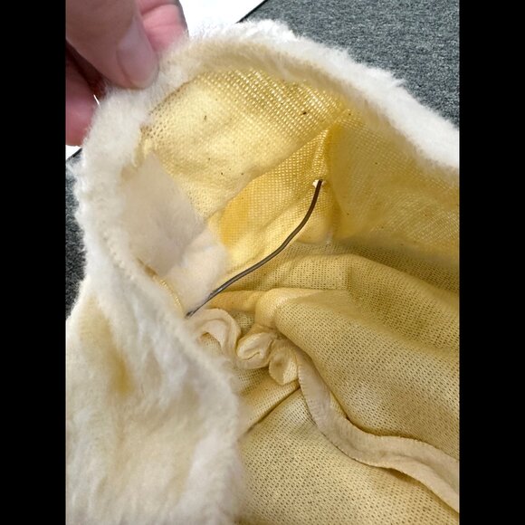 Vintage White Bunny Rabbit Costume w wired Ears Halloween Easter Short Adult - Picture 15 of 16